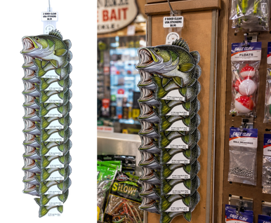 Largemouth Bass Design 1 8" Two-Sided Fish Stickers – 10 Pack product image