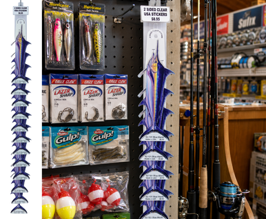 Blue Marlin 8" Two-Sided Fish Stickers – 10 Pack product image
