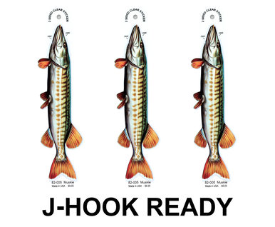 Muskie 8" Two-Sided Fish Stickers – 10 Pack product image