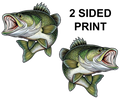 Largemouth Bass Design 1 8" Two-Sided Fish Stickers – 10 Pack product image
