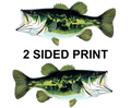 Largemouth Bass Design 2 8" Two-Sided Fish Stickers – 10 Pack product image