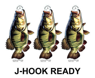 Smallmouth Bass Design 2 8" Two-Sided Fish Stickers – 10 Pack product image
