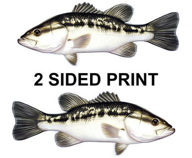 Black Bass 8" Two-Sided Fish Stickers – 10 Pack product image