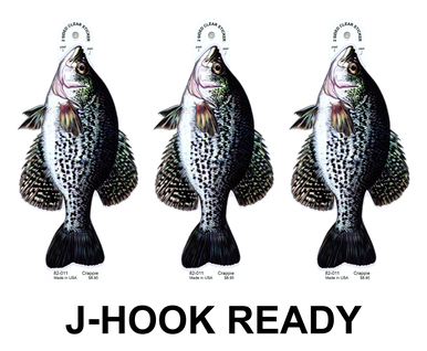 Crappie 8" Two-Sided Fish Stickers – 10 Pack product image