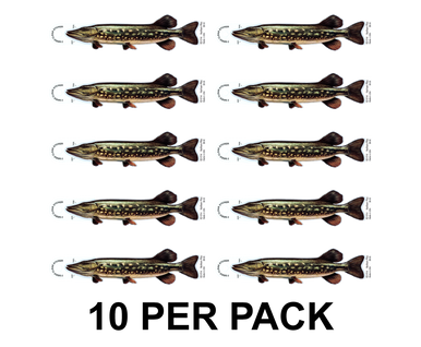 Northern Pike 8" Two-Sided Fish Stickers – 10 Pack product image