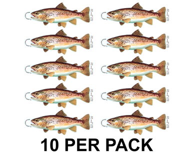Brown Trout 8" Two-Sided Fish Stickers – 10 Pack product image