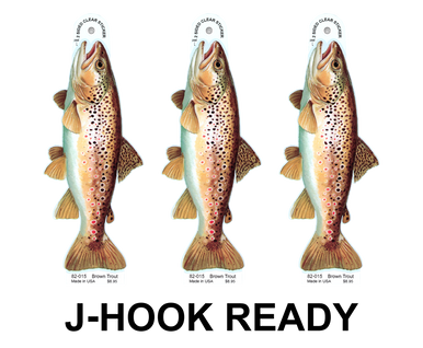 Brown Trout 8" Two-Sided Fish Stickers – 10 Pack product image