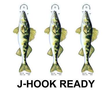 Walleye 8" Two-Sided Fish Stickers – 10 Pack product image