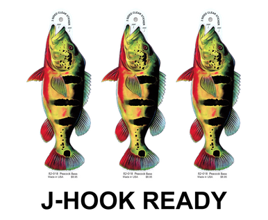 Peacock Bass 8" Two-Sided Fish Stickers – 10 Pack product image