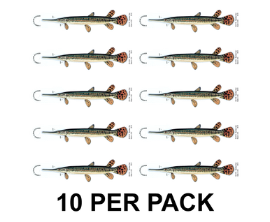 Spotted Gar 8" Two-Sided Fish Stickers – 10 Pack product image
