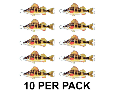 Yellow Perch 8" Two-Sided Fish Stickers – 10 Pack product image
