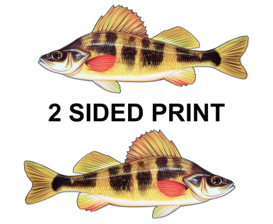 Yellow Perch 8" Two-Sided Fish Stickers – 10 Pack product image