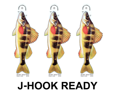 Yellow Perch 8" Two-Sided Fish Stickers – 10 Pack product image