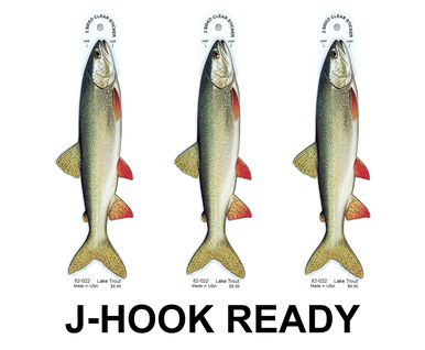 Lake Trout / Mackinaw 8" Two-Sided Fish Stickers – 10 Pack product image