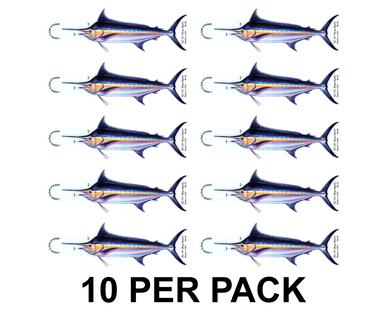 Blue Marlin 8" Two-Sided Fish Stickers – 10 Pack product image