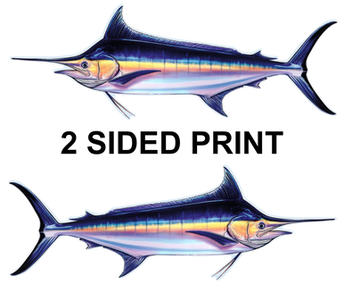 Blue Marlin 8" Two-Sided Fish Stickers – 10 Pack product image
