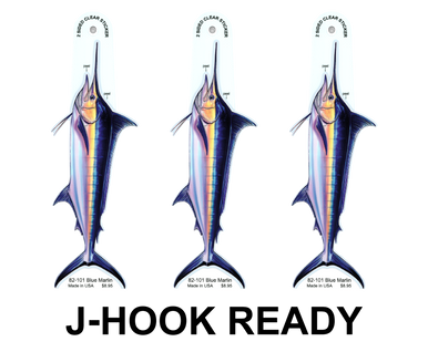 Blue Marlin 8" Two-Sided Fish Stickers – 10 Pack product image