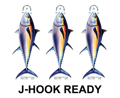 Bluefin Tuna 8" Two-Sided Fish Stickers – 10 Pack product image