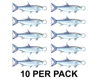 Tarpon 8" Two-Sided Fish Stickers – 10 Pack product image