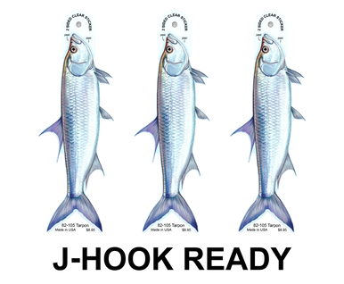 Tarpon 8" Two-Sided Fish Stickers – 10 Pack product image