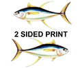 Yellowfin Tuna 8" Two-Sided Fish Stickers – 10 Pack product image