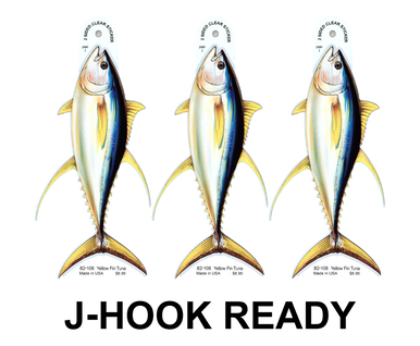 Yellowfin Tuna 8" Two-Sided Fish Stickers – 10 Pack product image