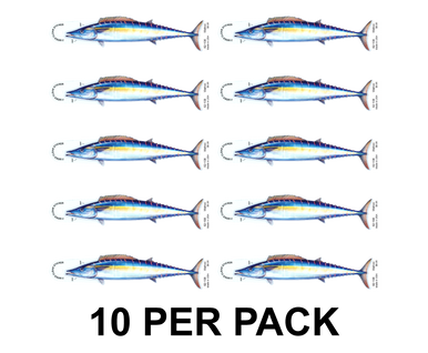 Wahoo 8" Two-Sided Fish Stickers – 10 Pack product image