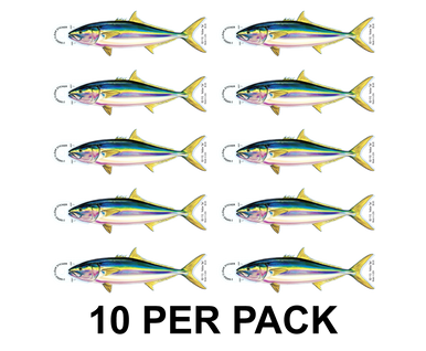 Yellowtail 8" Two-Sided Fish Stickers – 10 Pack product image