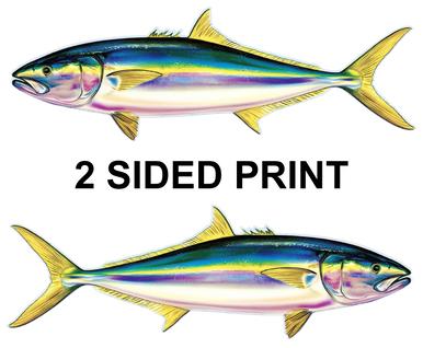 Yellowtail 8" Two-Sided Fish Stickers – 10 Pack product image