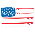 Surf Flag Clear Sticker - 10 Pack