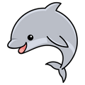 Dolphins Clear Sticker - 10 Pack