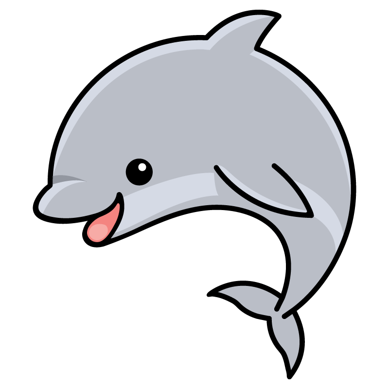 Dolphins Clear Sticker - 10 Pack