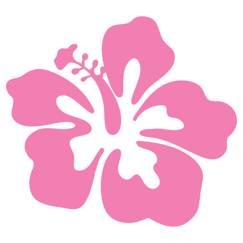 Hibiscus Clear Sticker - 10 Pack