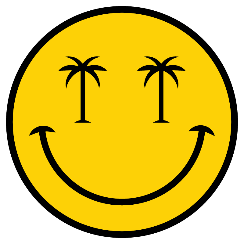 Happy Face Clear Sticker - 10 Pack