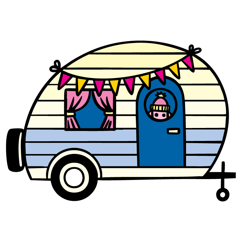 Charming Trailer Clear Sticker - 10 Pack