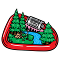 Forest Carabiner Clear Sticker - 10 Pack