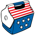 USA Cooler Clear Sticker - 10 Pack