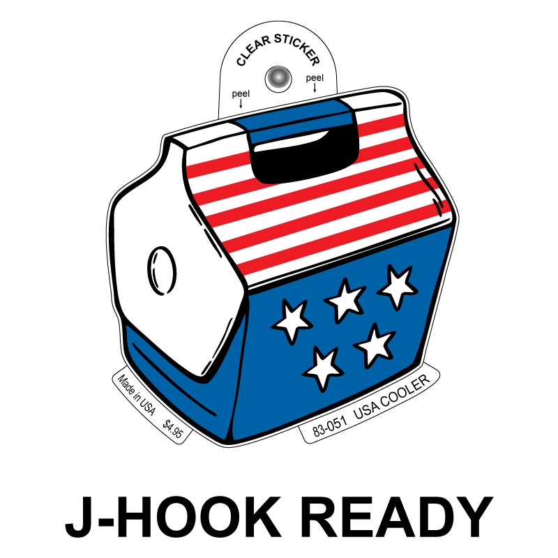 USA Cooler Clear Sticker - 10 Pack