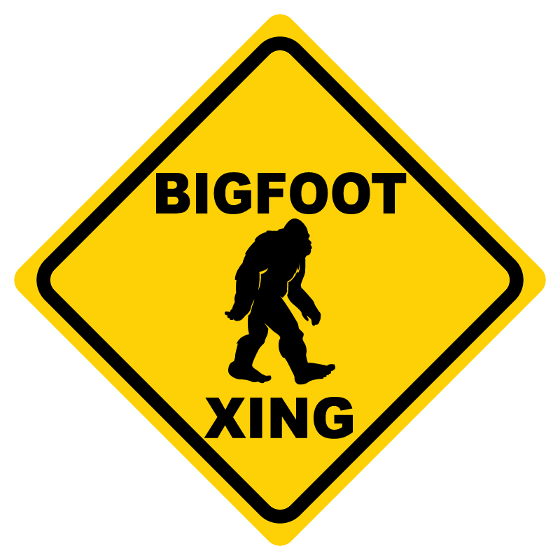 Bigfoot Crossing Clear Sticker - 10 Pack