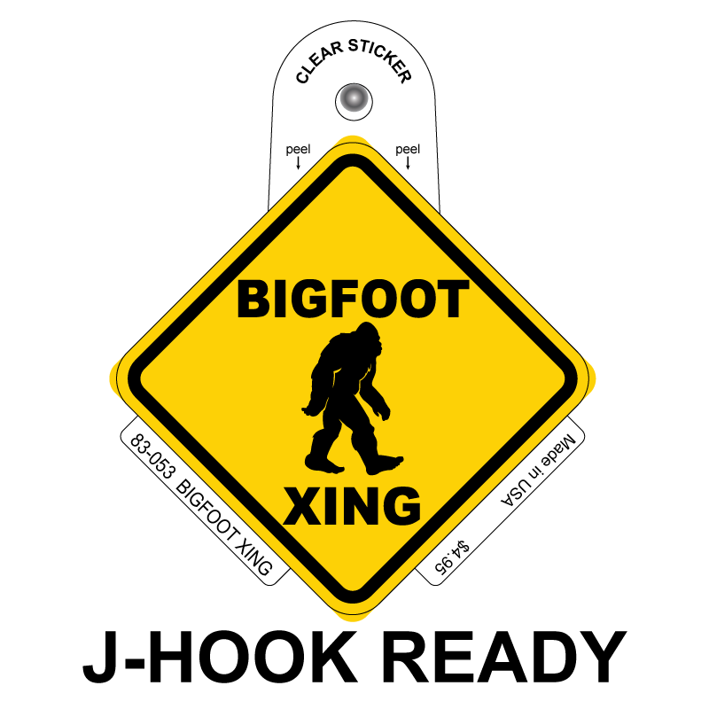 Bigfoot Crossing Clear Sticker - 10 Pack