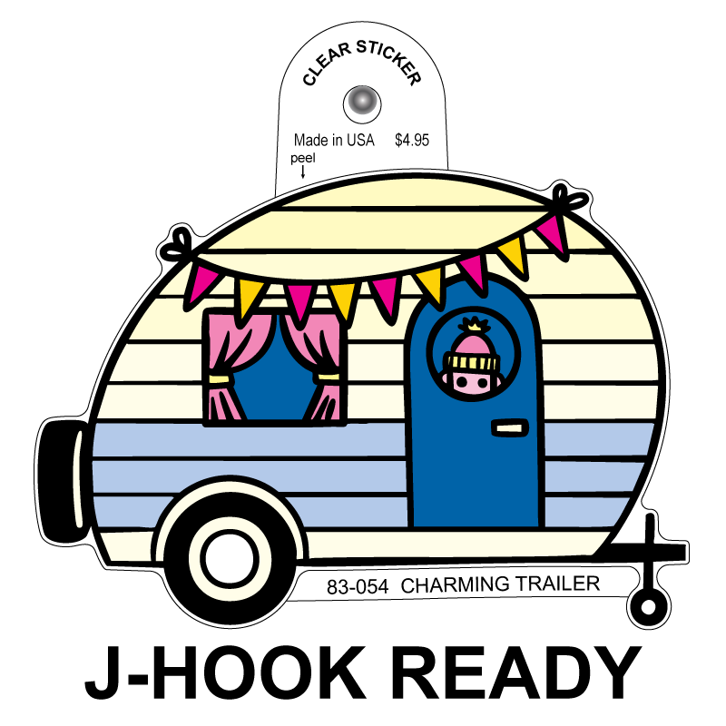 Charming Trailer Clear Sticker - 10 Pack