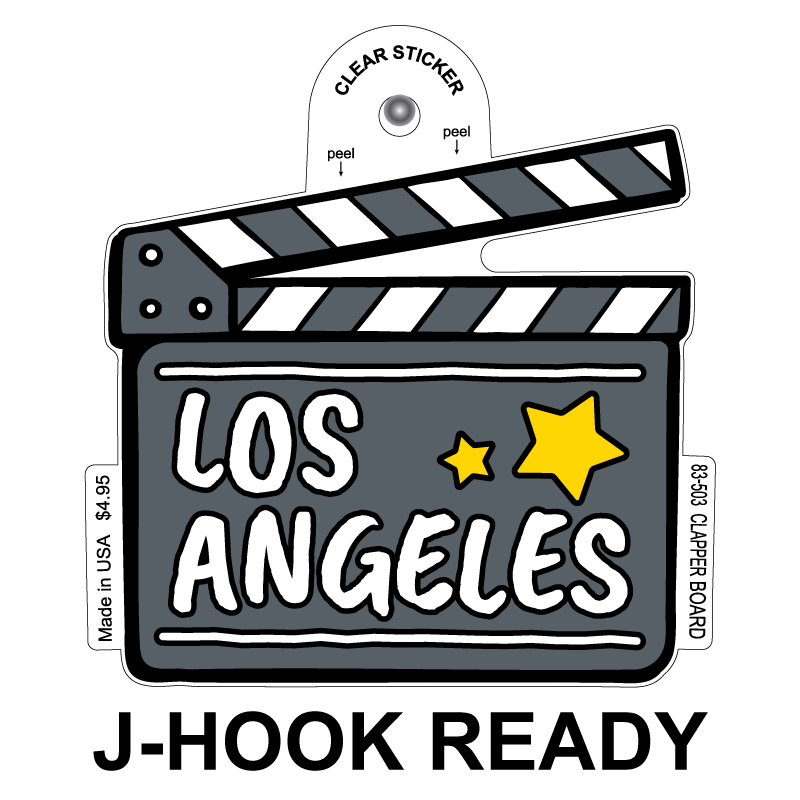 Clapper Board Clear Sticker - 10 Pack