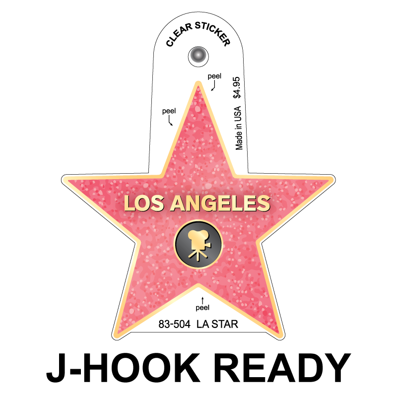 LA Star Clear Sticker - 10 Pack