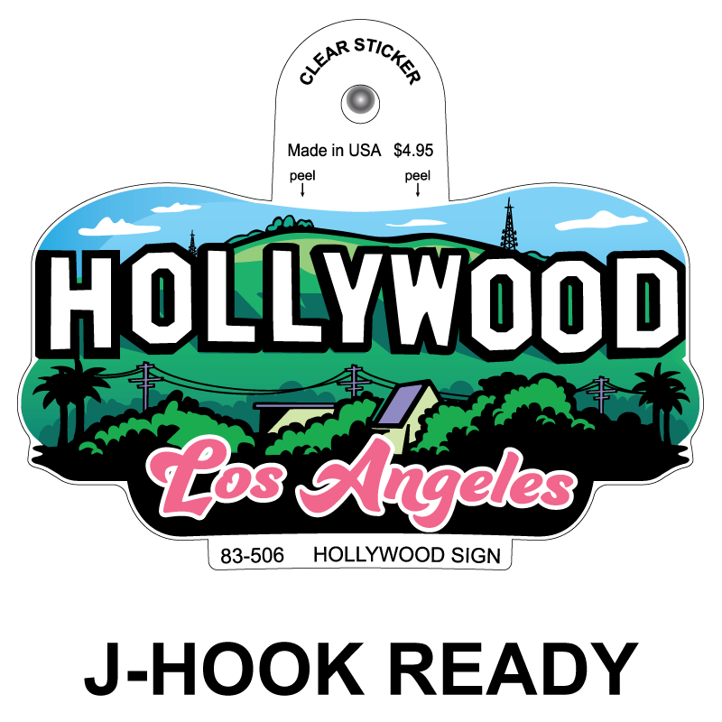Hollywood Sign Clear Sticker - 10 Pack
