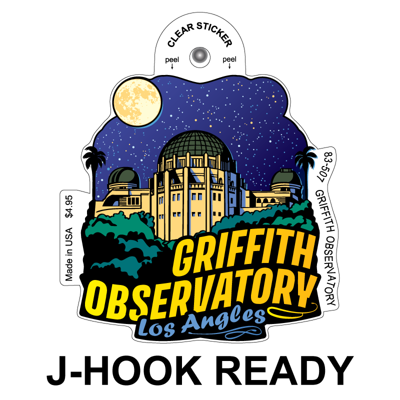 Griffith Observatory Clear Sticker - 10 Pack