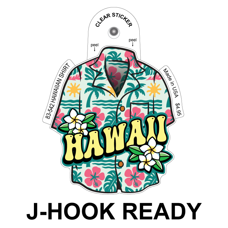 Hawaiian Shirt Clear Sticker - 10 Pack
