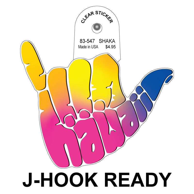 Shaka Clear Sticker - 10 Pack