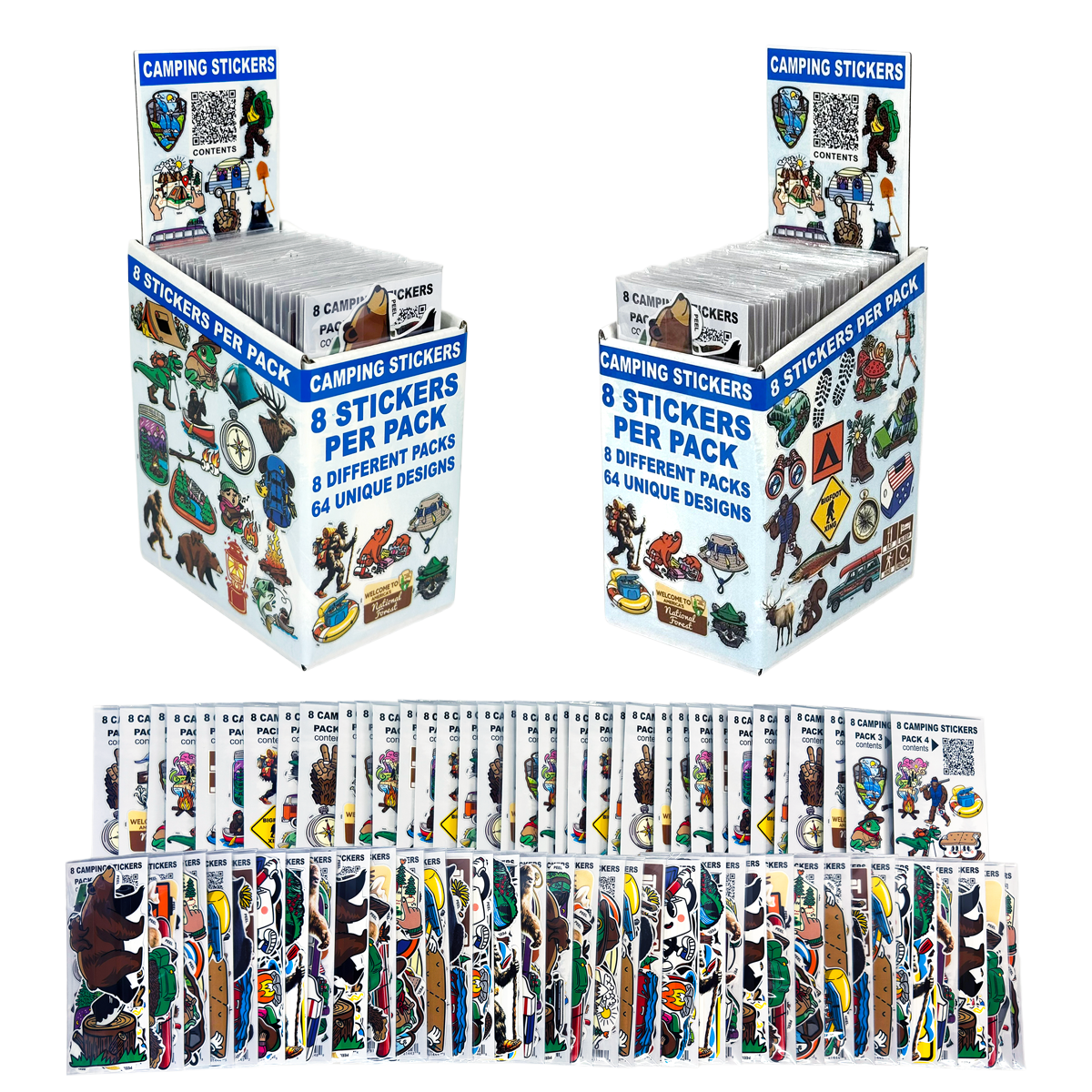 Camping Sticker Display