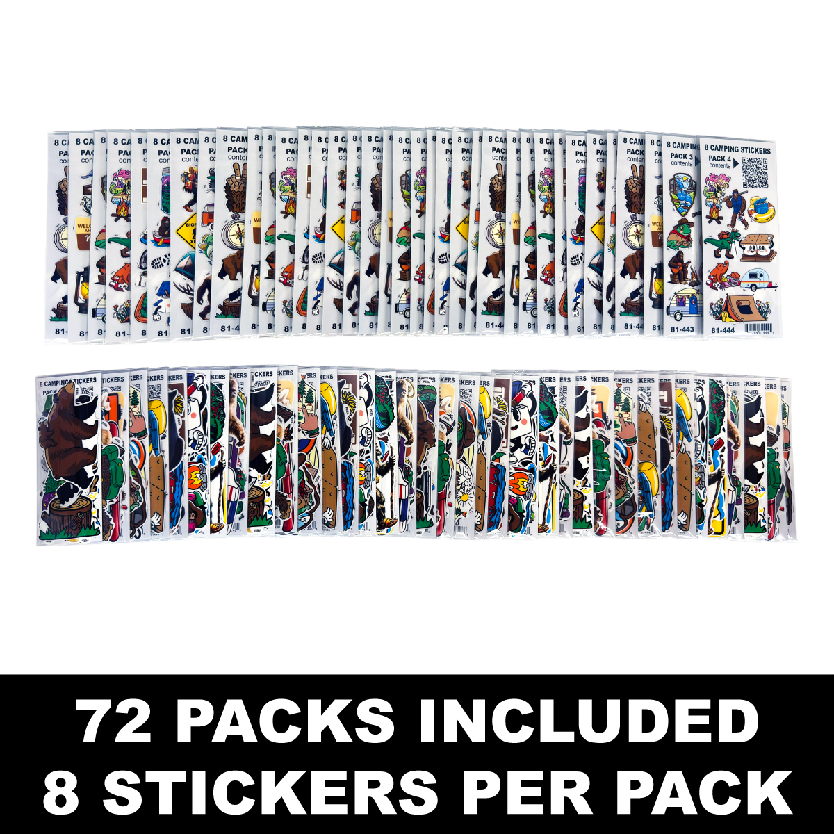 Camping Sticker Display