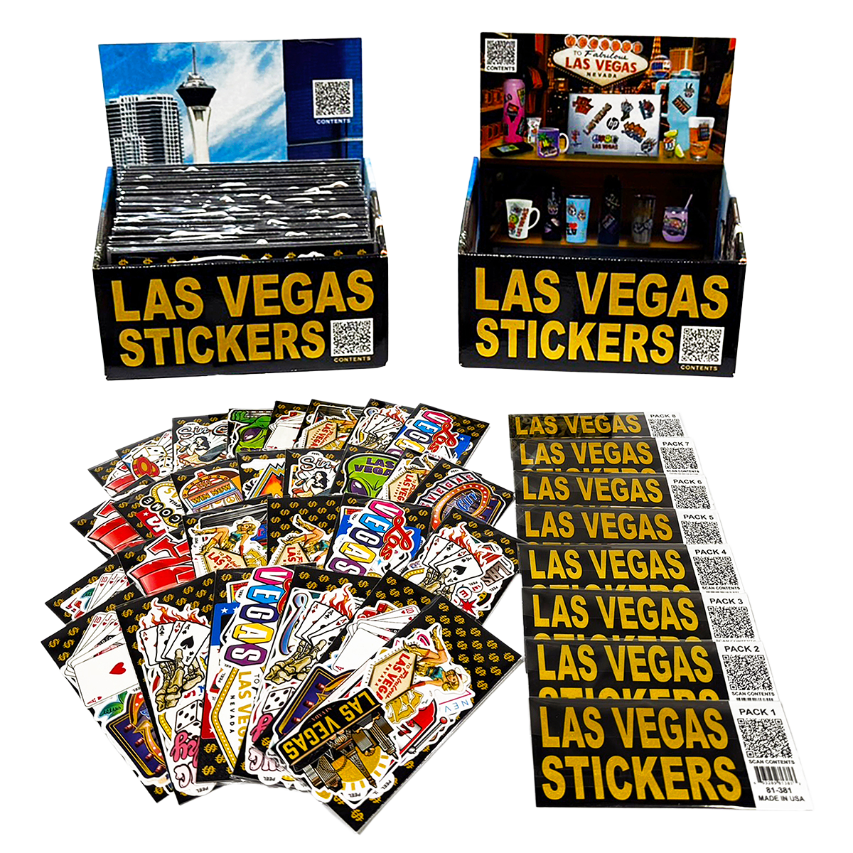 Las Vegas Sticker Display